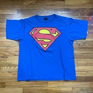 90’s Vintage DC Comics Superman Logo Single Stitch Graphic T Shirt Size 2XL Used